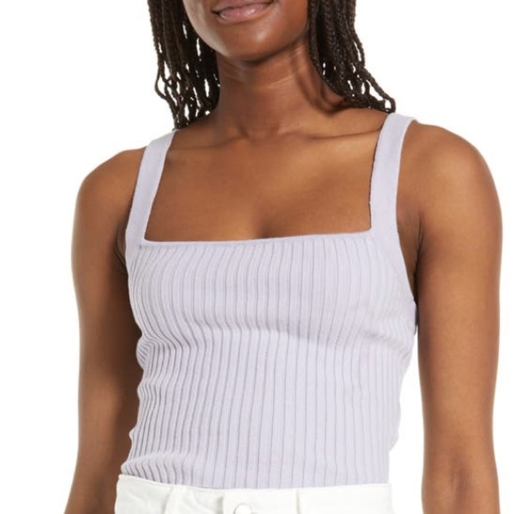 (A4) Good American taupe tan ribbed 90s vibe stretchy scuba tank, Size XXXL. NWT